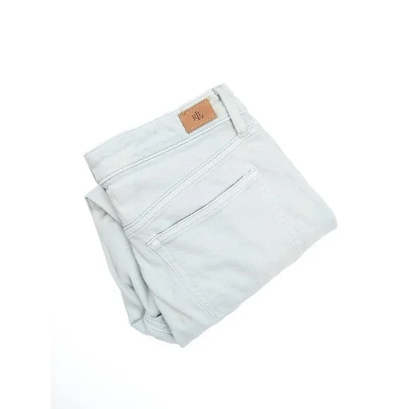 Lauren Ralph Lauren Premier Straight Crop Light Pastel Blue Jeans Women's Size 8 - Picture 6 of 7
